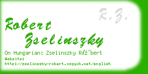 robert zselinszky business card